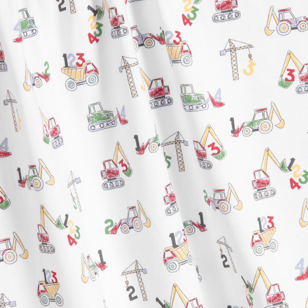 Kissy Kissy-White Digger Blanket (74cm) | Childrensalon Outlet