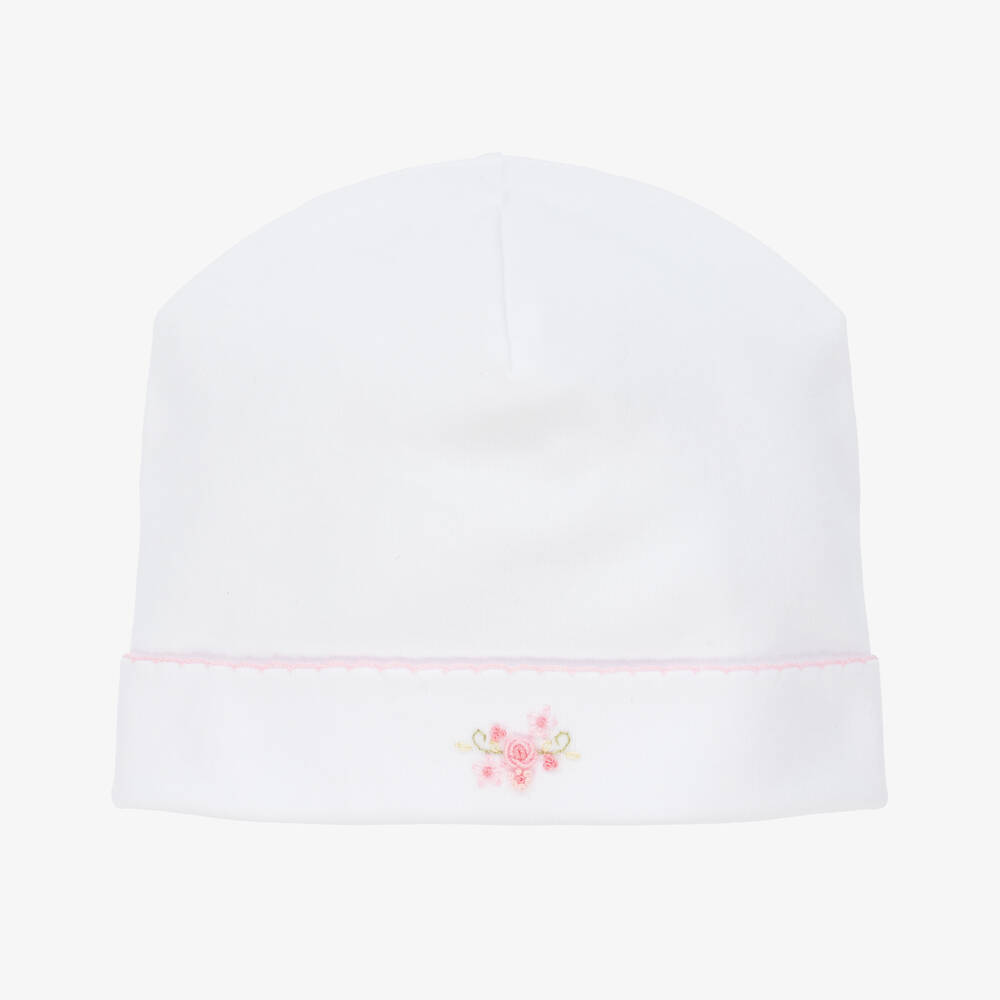 Kissy Kissy - Белая шапочка с вышитыми цветами | Childrensalon