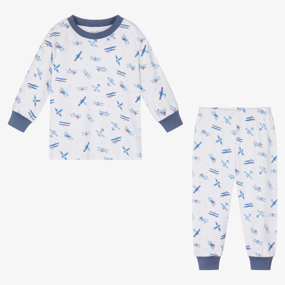 Kissy Kissy-White Fly Pima Cotton Pyjamas | Childrensalon Outlet