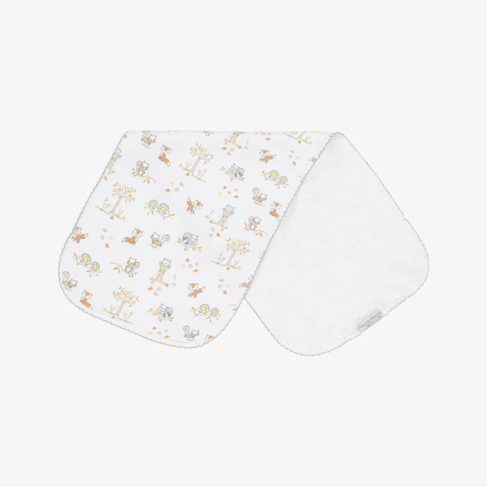 Kissy Kissy-White Forest Print Baby Muslin | Childrensalon Outlet