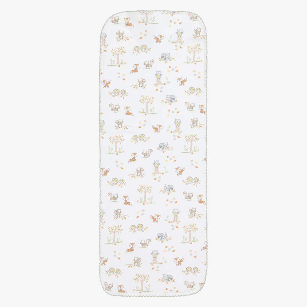 Kissy Kissy-White Forest Print Baby Muslin | Childrensalon Outlet