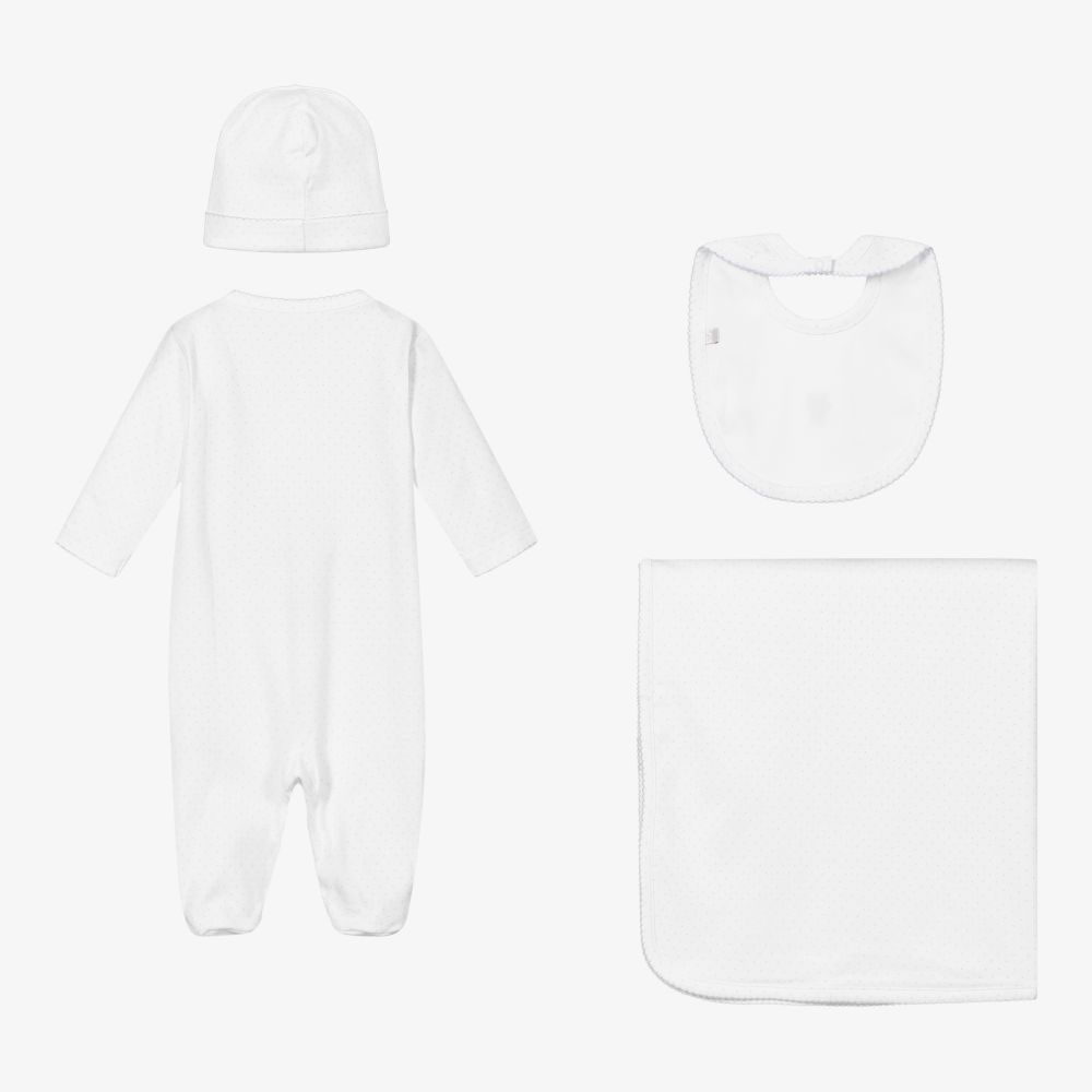 Kissy Kissy White & Grey Hugs Babygrow Set Childrensalon Outlet