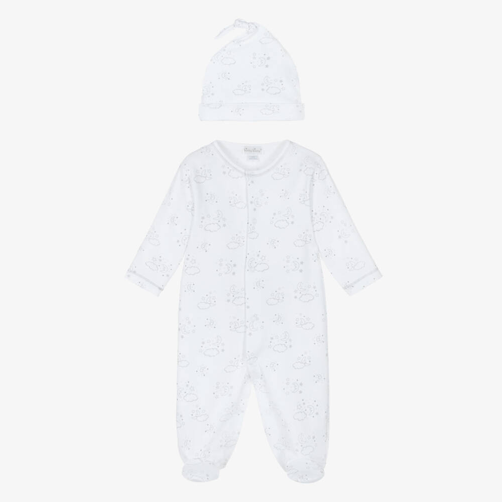 Kissy Kissy-Комплект из белого и серого пима хлопка для малышей | Childrensalon Outlet