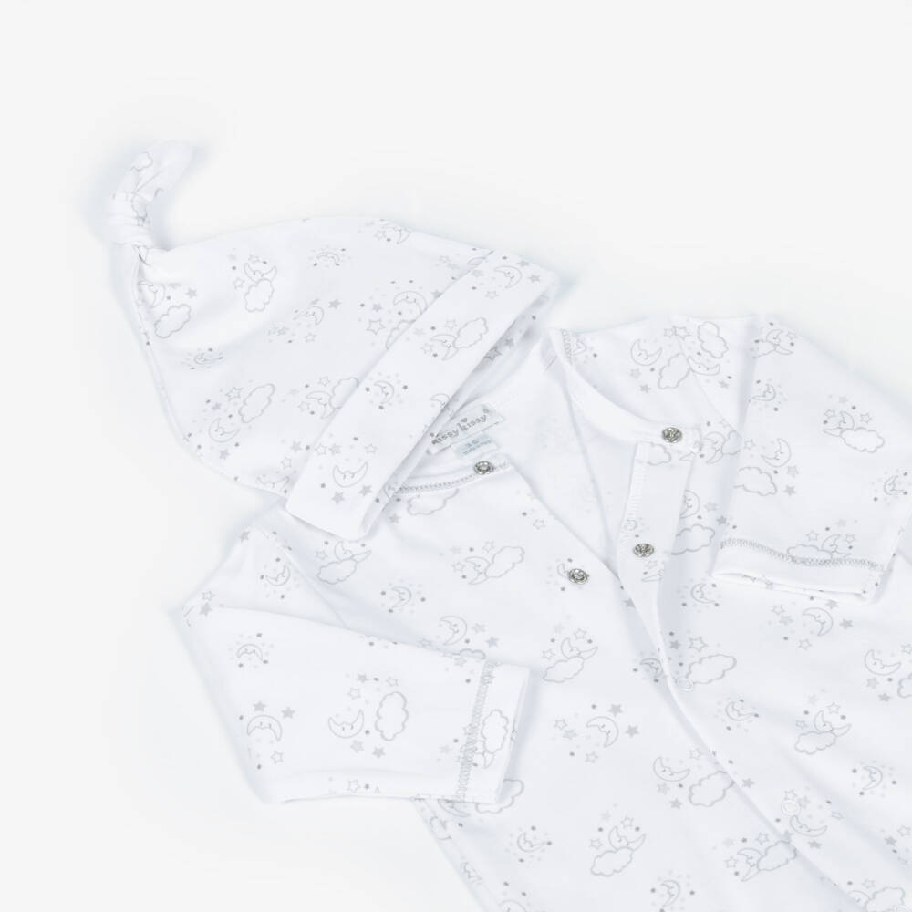 Kissy Kissy-Комплект из белого и серого пима хлопка для малышей | Childrensalon Outlet