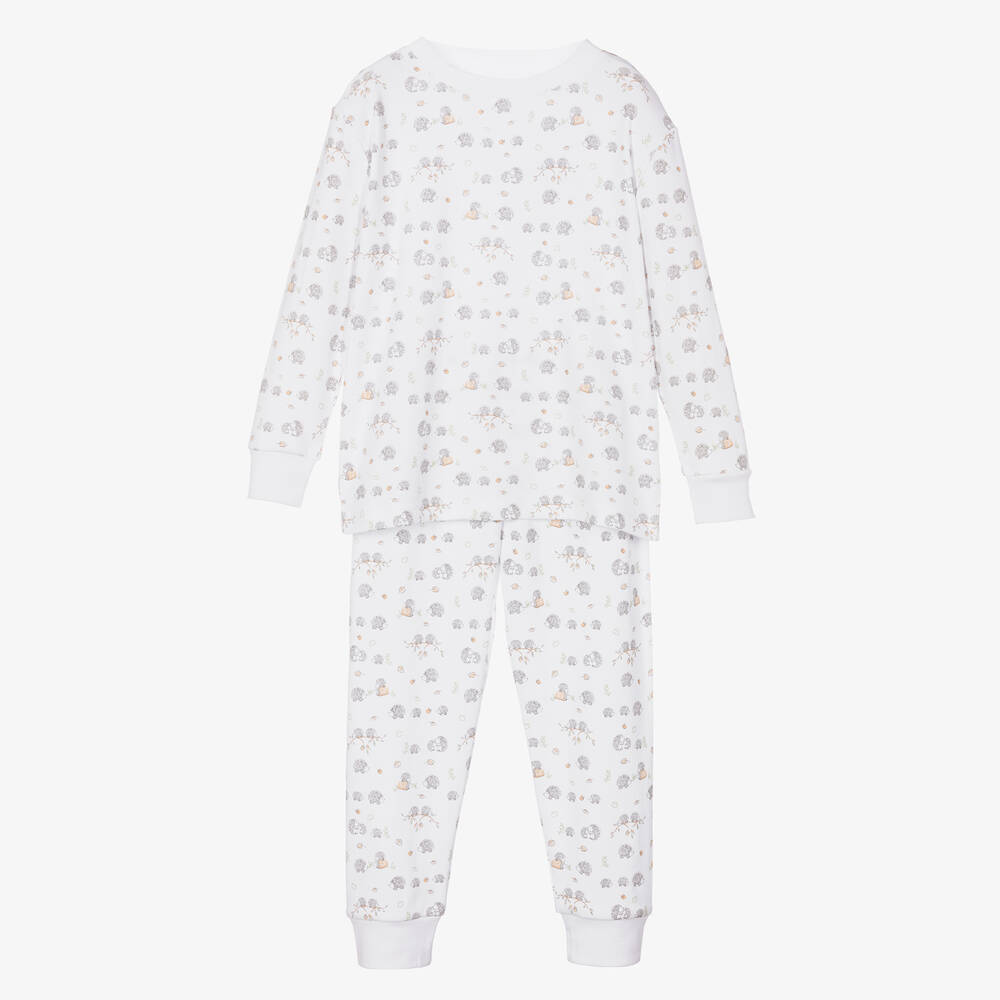 Kissy Kissy - Pyjama blanc en coton Hérissons | Childrensalon