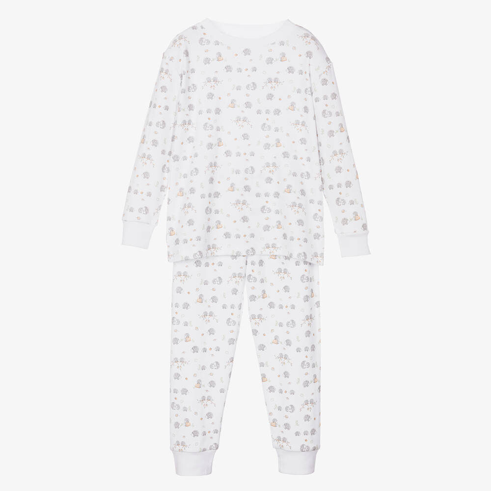Kissy Kissy-White Hedgehog Cotton Pyjamas | Childrensalon Outlet