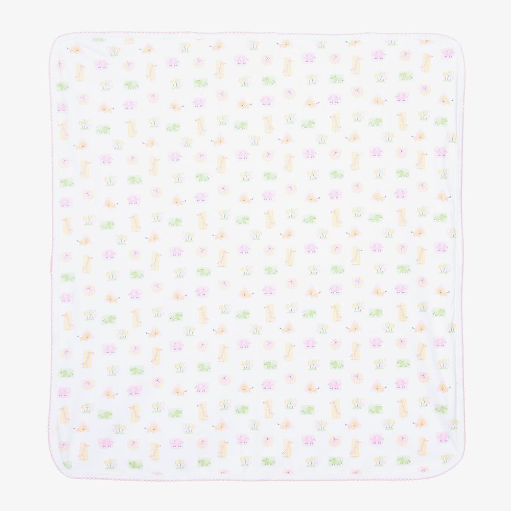 Kissy Kissy White Jungle Blanket (70cm) Childrensalon Outlet