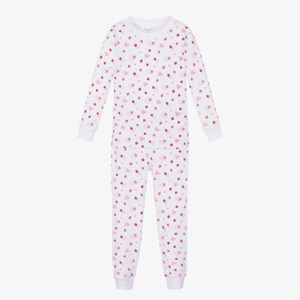 Kissy Kissy - White Ladybug Love Pima Cotton Pyjamas | Childrensalon