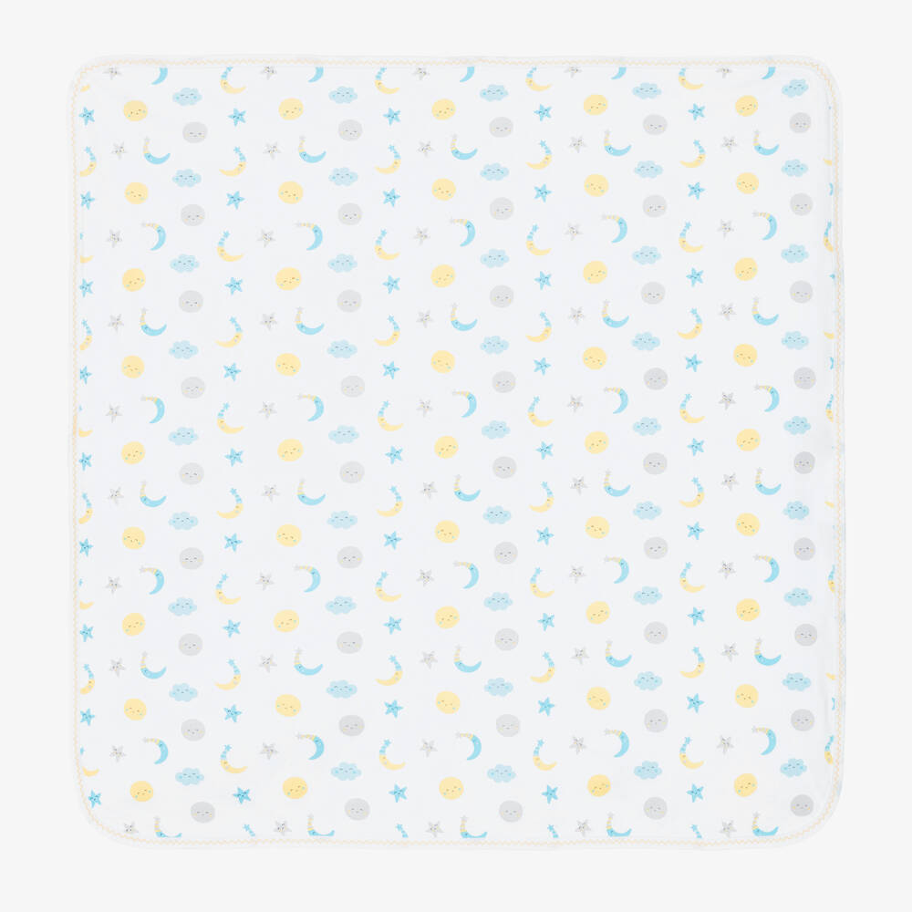 Kissy Kissy-White Moonlight Dreams Blanket (74cm) | Childrensalon Outlet