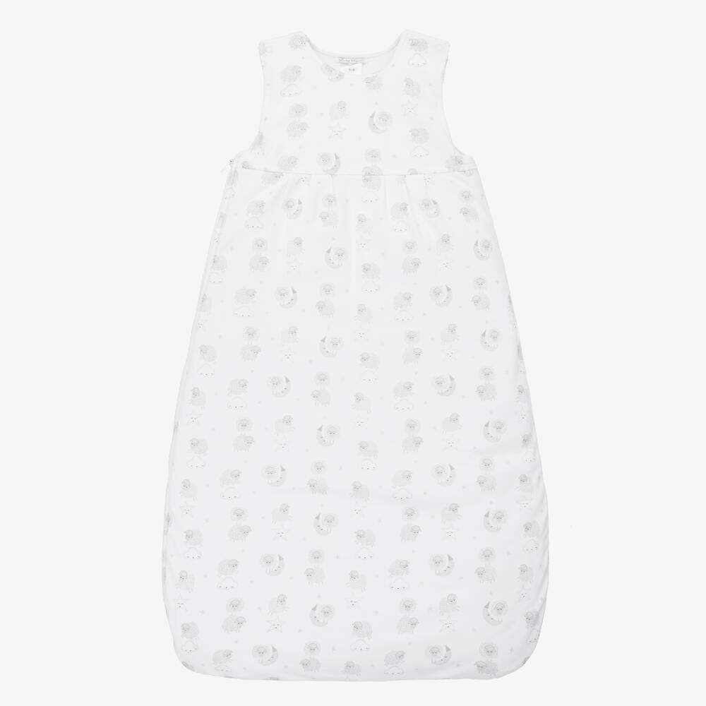 Kissy Kissy - White Night Night Lammies Sleeping Bag (70cm) | Childrensalon
