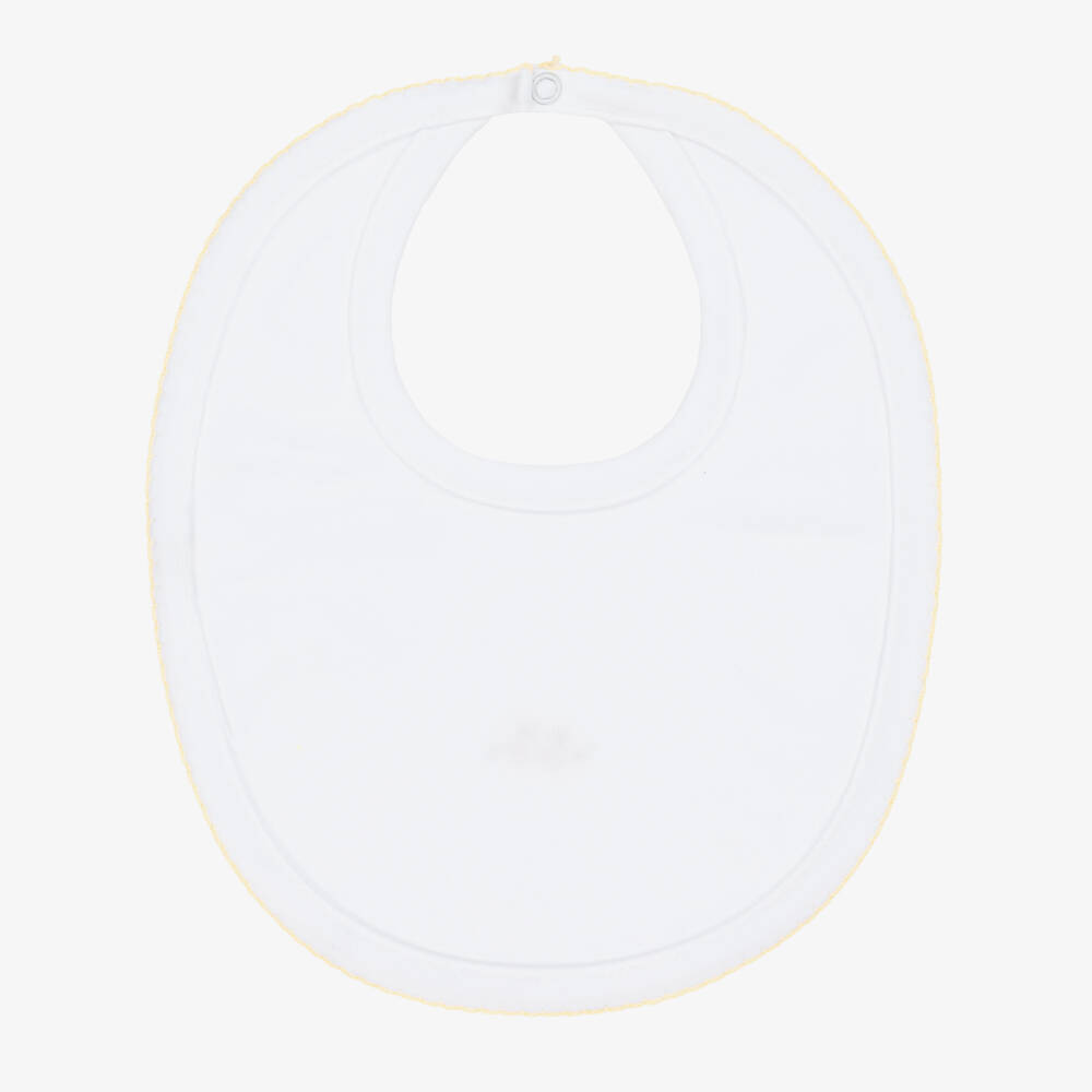 Kissy Kissy-Слюнявчик из белого хлопка Пима с утёнком для малышей | Childrensalon Outlet