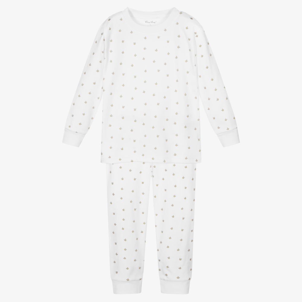 Kissy Kissy - Weißer Pima-Schlafanzug mit Bienen | Childrensalon
