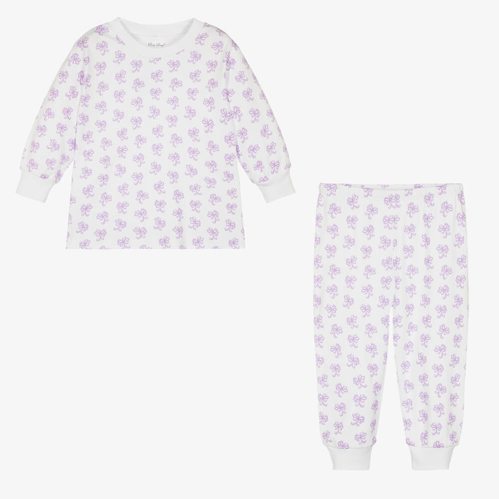 Kissy Kissy-بيجاما قطن بيما لون أبيض للبنات | Childrensalon Outlet