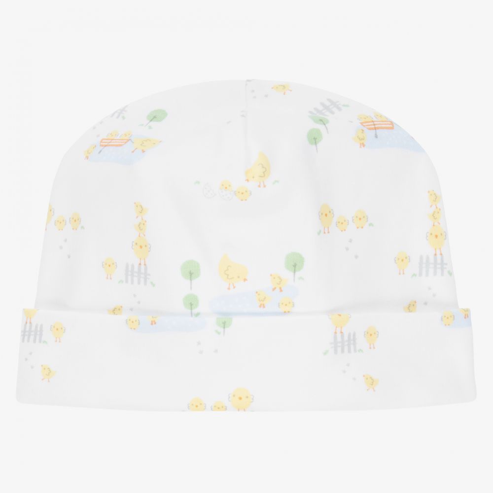 Kissy Kissy - White Pima Cotton Chick Hat | Childrensalon