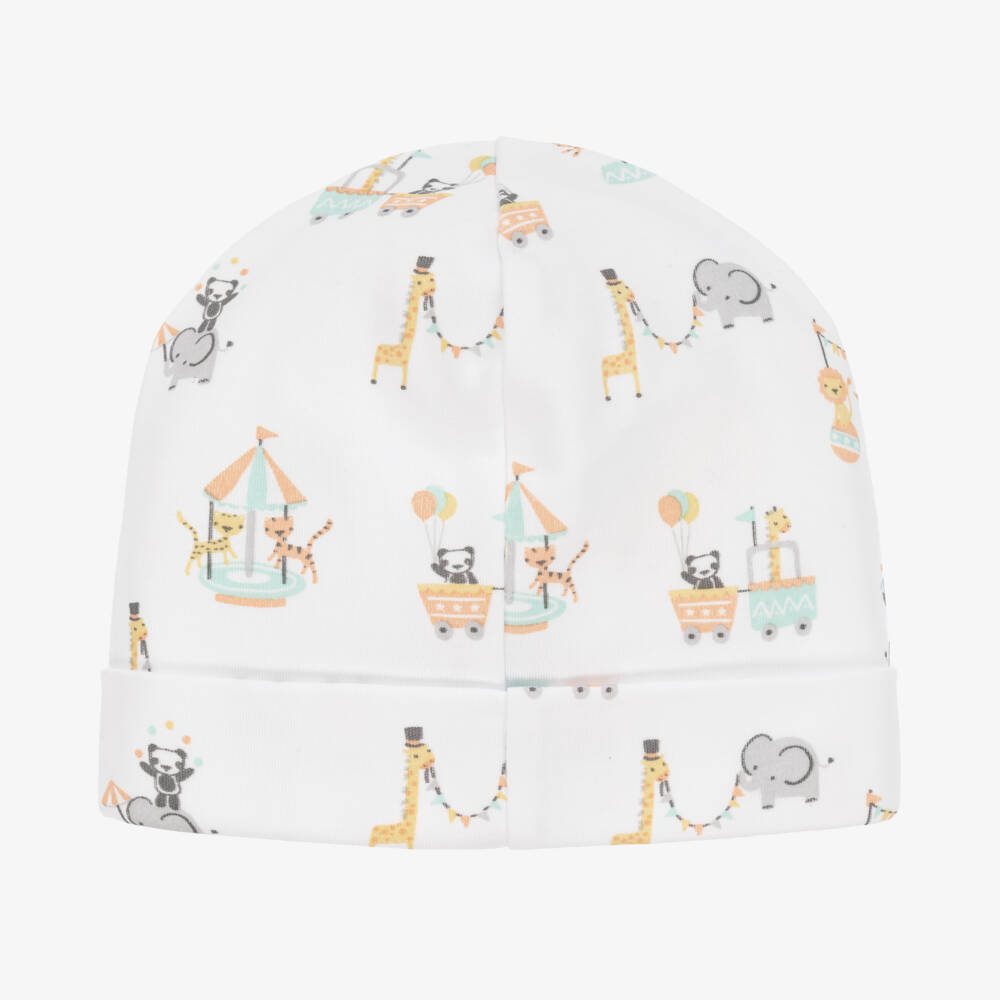 Kissy Kissy-White Pima Cotton Circus Crew Hat | Childrensalon Outlet