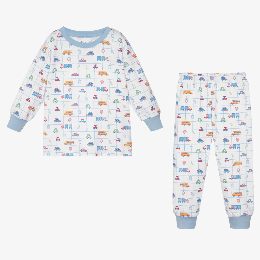 Kissy Kissy-Белая пижама из хлопка пима с городским принтом | Childrensalon Outlet