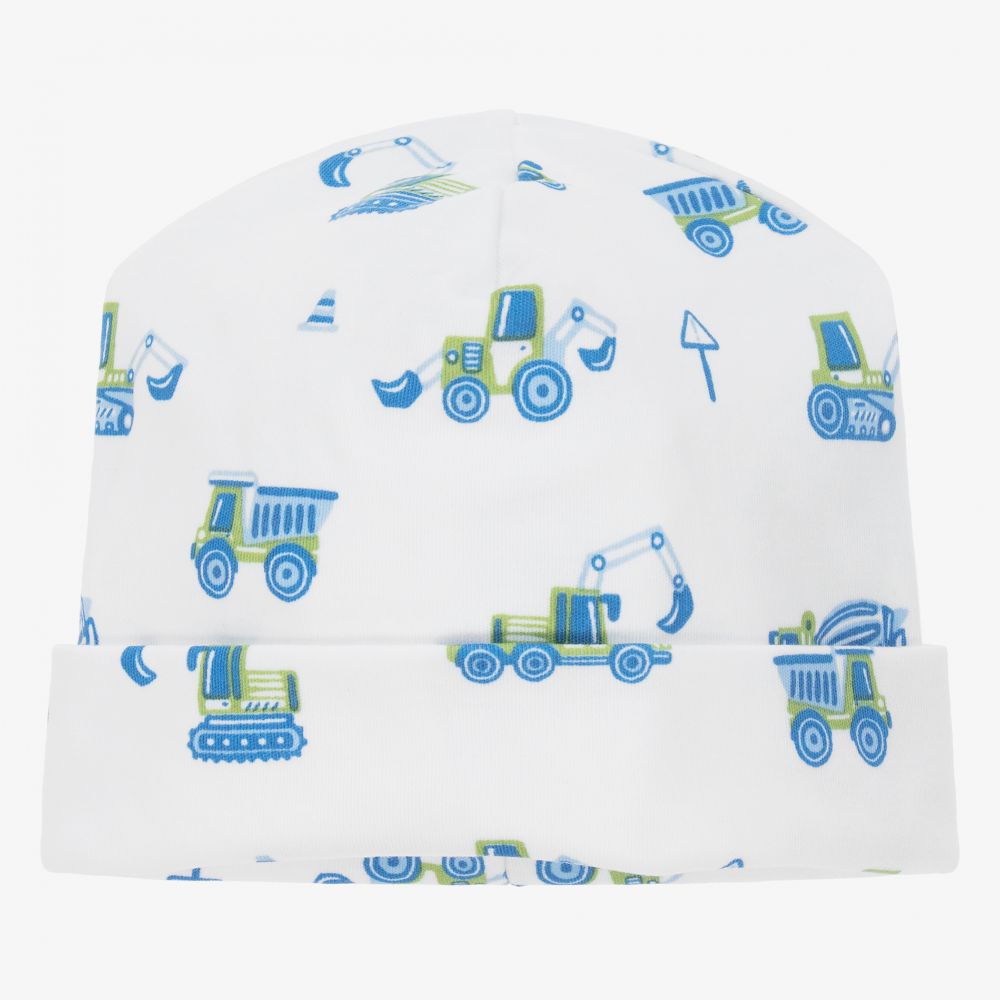 Kissy Kissy - White Pima Cotton Digger Hat | Childrensalon