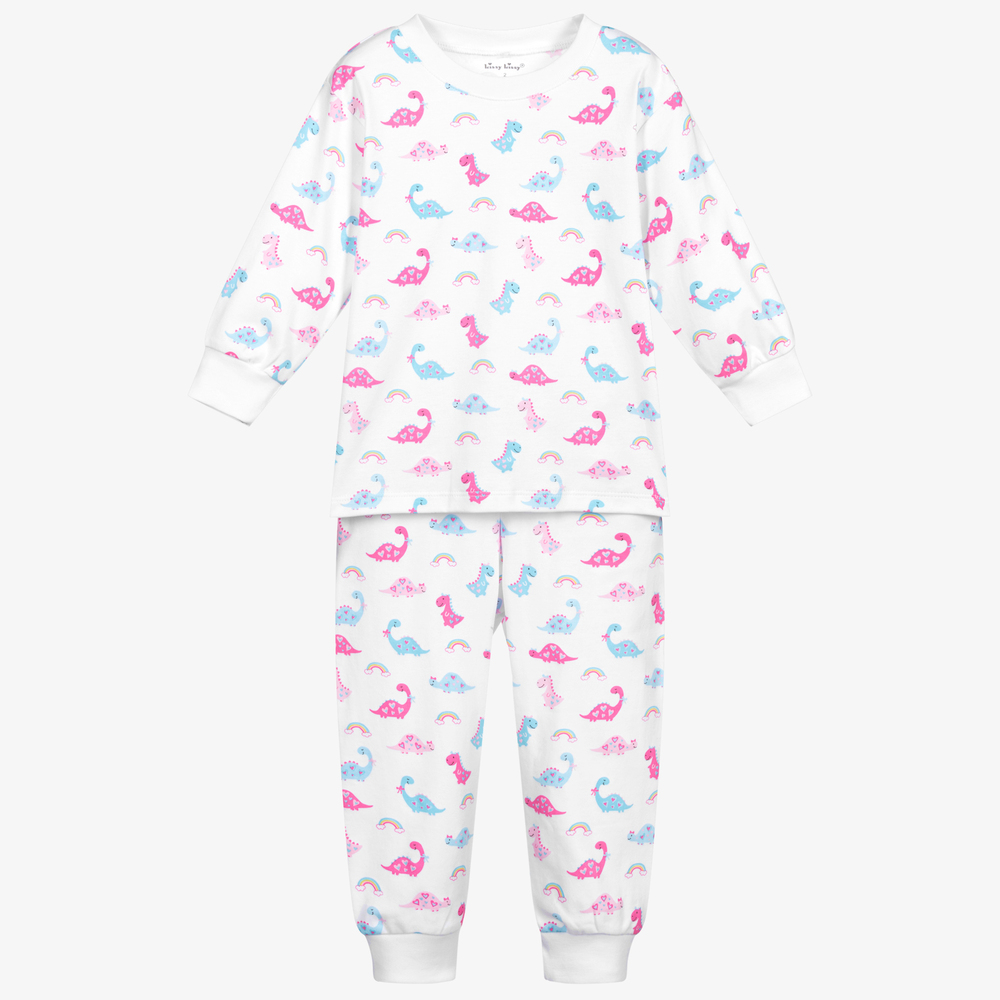 Kissy Kissy - White Pima Cotton Dina Pyjamas | Childrensalon