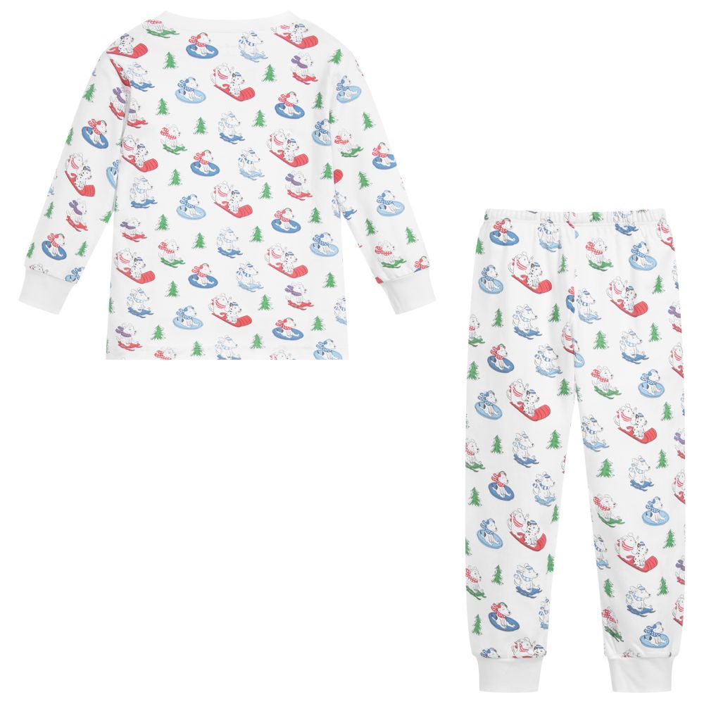 Kissy Kissy-White Pima Cotton Dog Pyjamas | Childrensalon Outlet