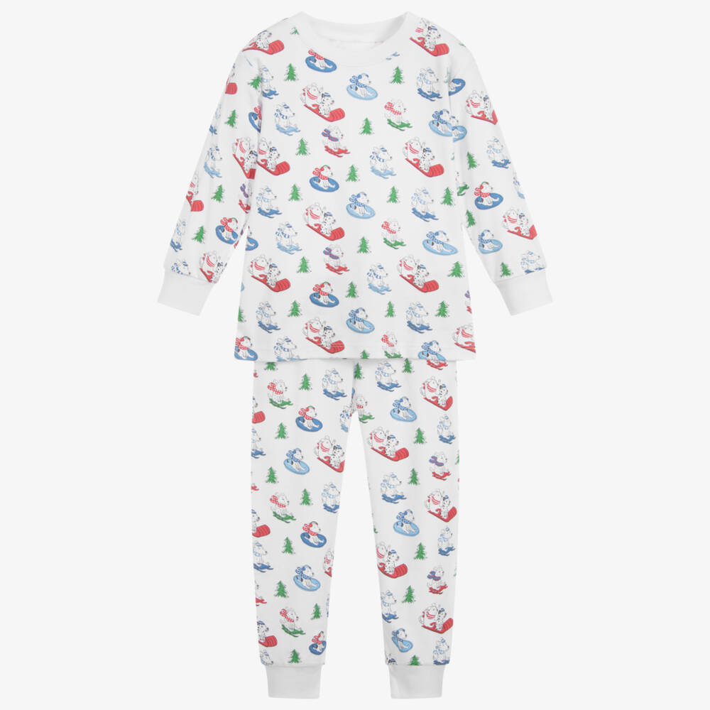 Kissy Kissy-بيجاما قطن بيما لون أبيض، أحمر وأزرق للأولاد | Childrensalon Outlet