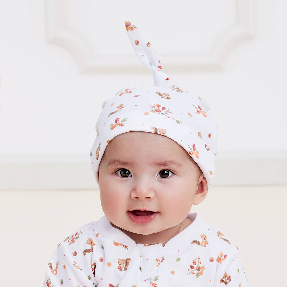 Kissy Kissy-قبعة قطن بيما لون أبيض للأطفال | Childrensalon Outlet