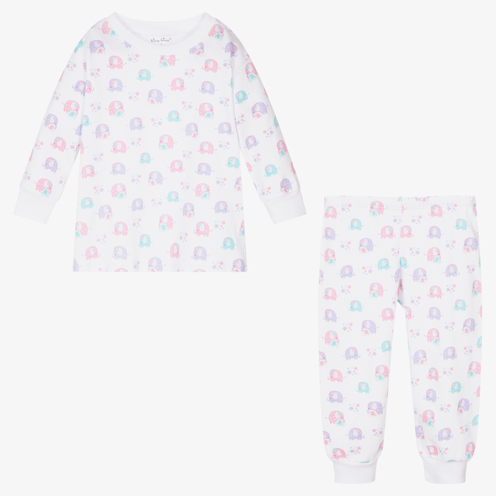 Kissy Kissy-White Pima Cotton Fiesta Pyjamas | Childrensalon Outlet