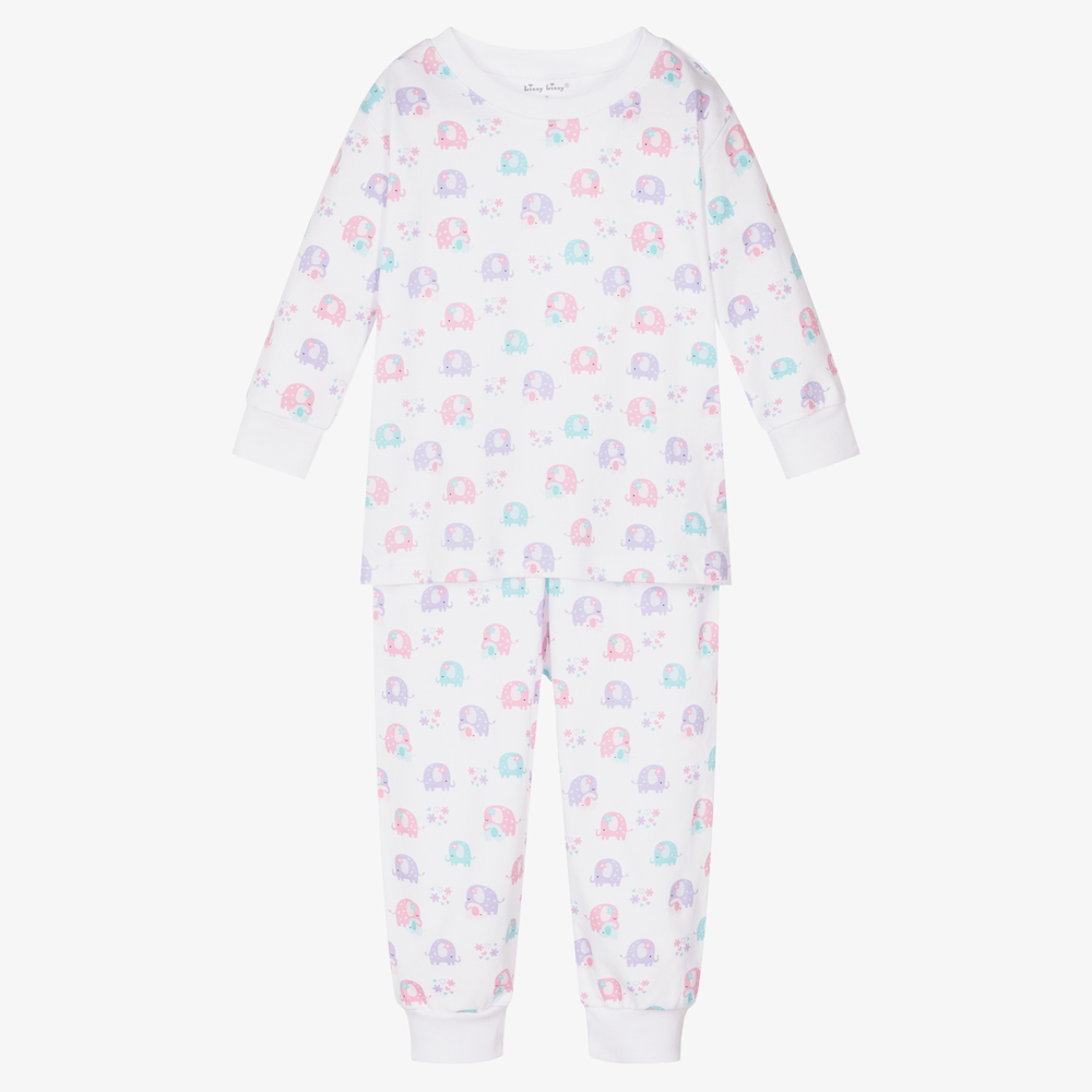 Kissy Kissy - White Pima Cotton Fiesta Pyjamas | Childrensalon