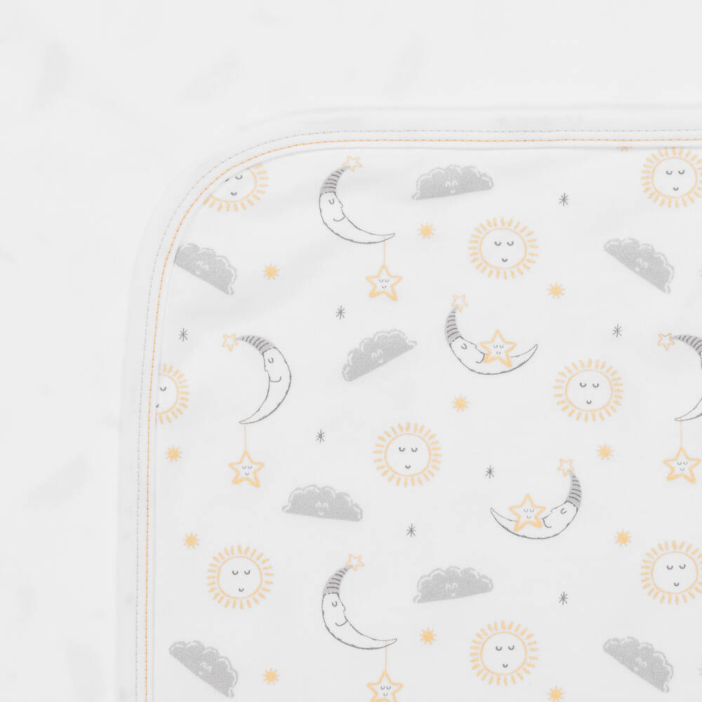 Kissy Kissy-بطانية قطن بيما لون أبيض للأطفال (73 سم) | Childrensalon Outlet