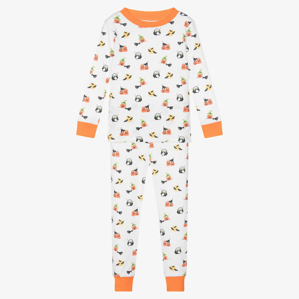 Kissy Kissy-Белая пижама из хлопка пима с принтом Хэллоуин | Childrensalon Outlet