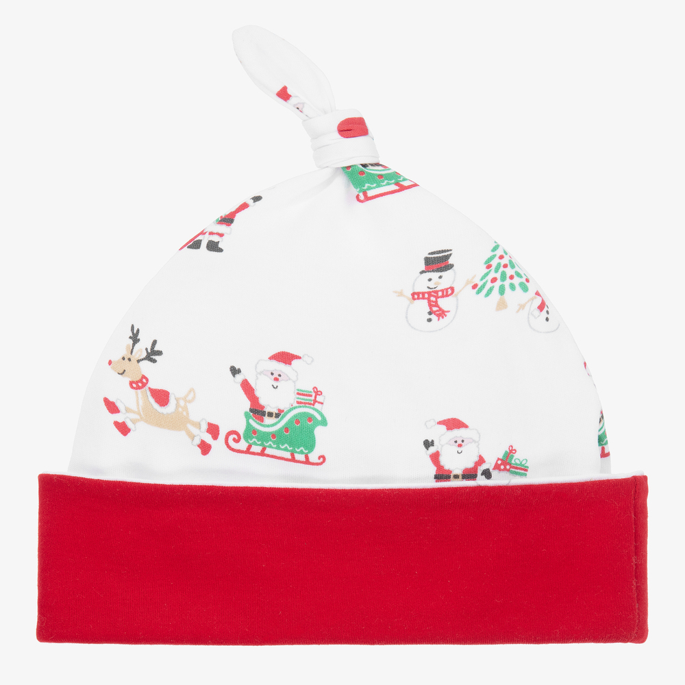 Kissy Kissy-Белая шапочка из хлопка пима Jingle для малышей | Childrensalon Outlet