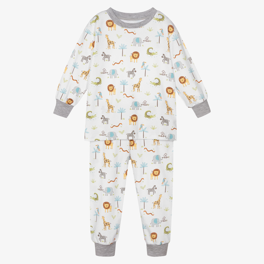 Kissy Kissy - White Pima Cotton Joy Pyjamas | Childrensalon