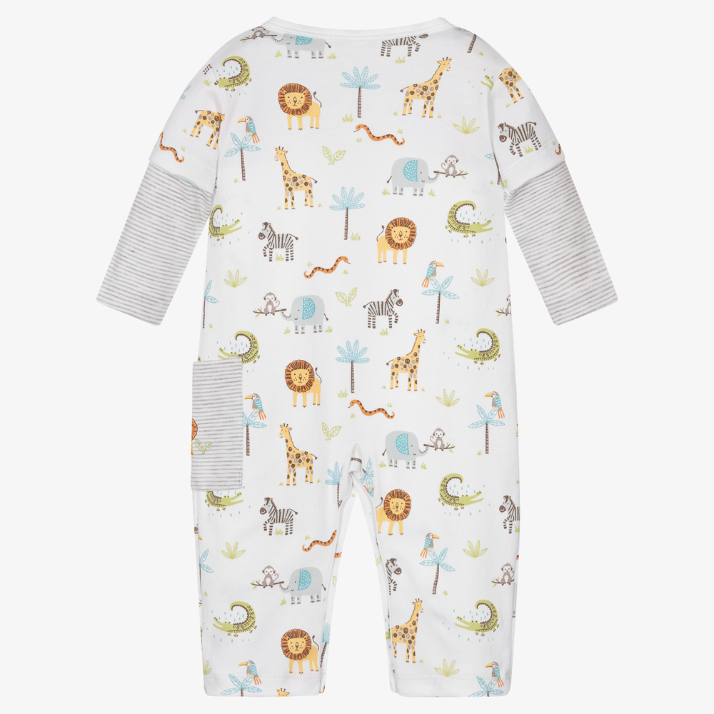 Kissy Kissy-White Pima Cotton Joy Romper | Childrensalon Outlet