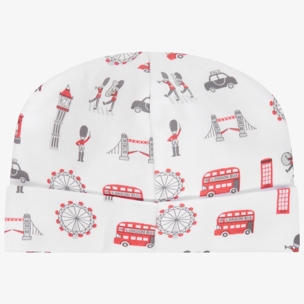 Kissy Kissy-قبعة قطن بيما جيرسي لون أبيض للأطفال | Childrensalon Outlet