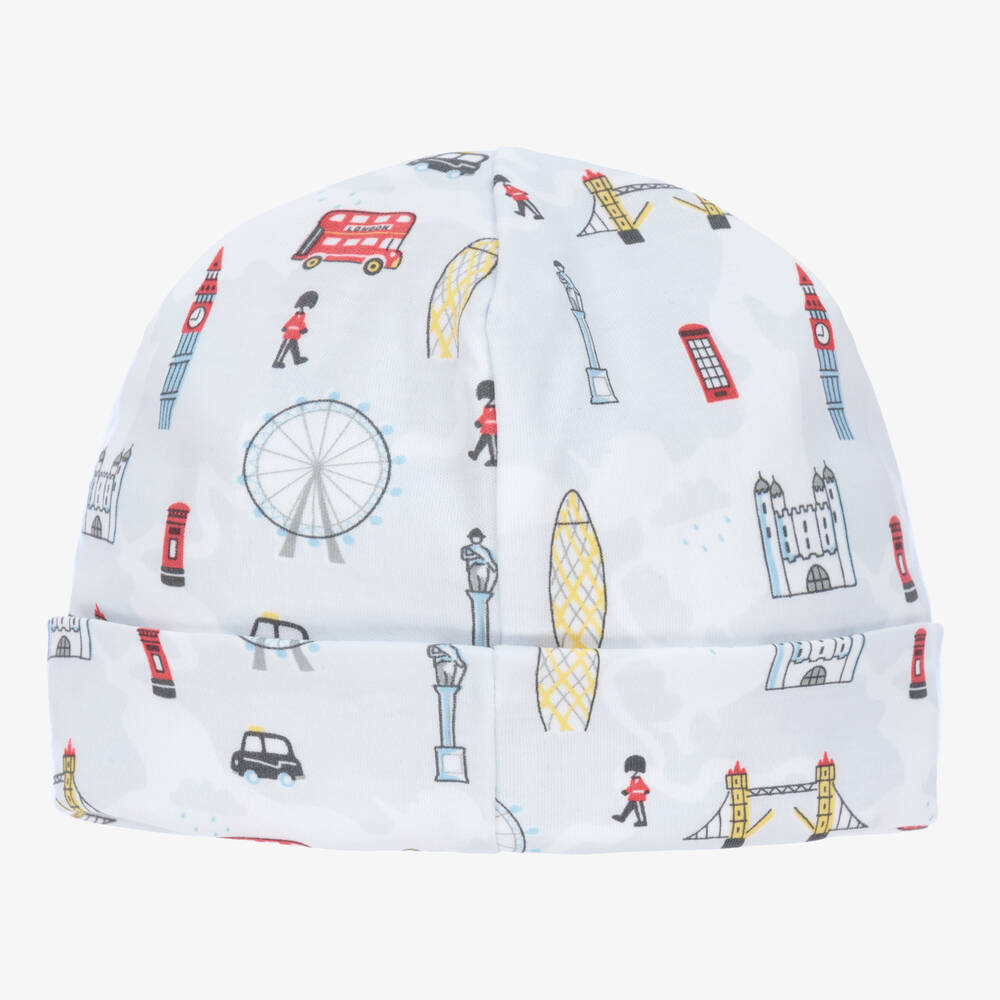 Kissy Kissy-قبعة قطن بيما جيرسي لون أبيض للأطفال | Childrensalon Outlet