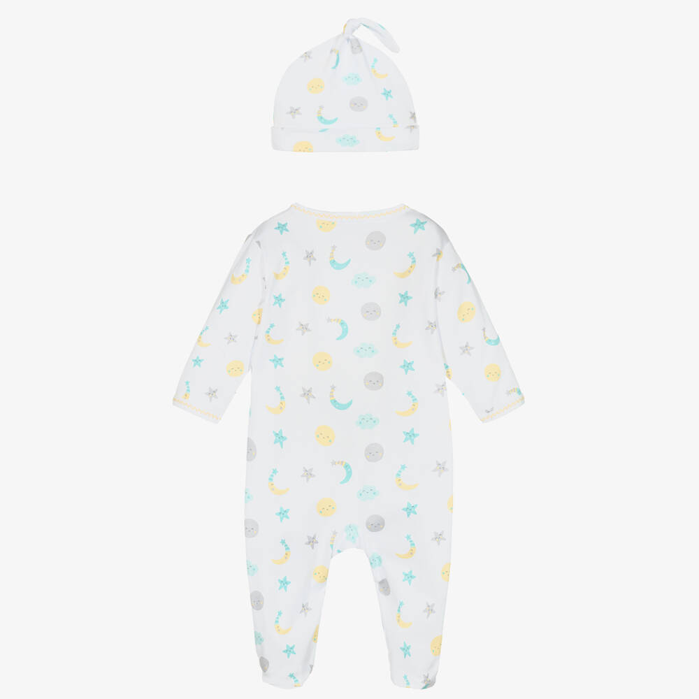 Kissy Kissy-أفرول وقبعة قطن بيما لون أبيض للأطفال | Childrensalon Outlet