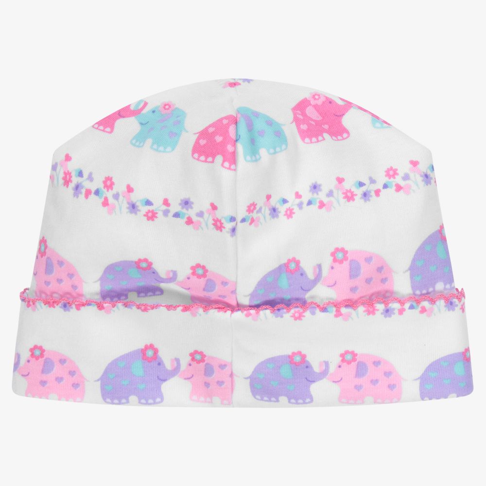 Kissy Kissy-White Pima Cotton Nelly Hat | Childrensalon Outlet
