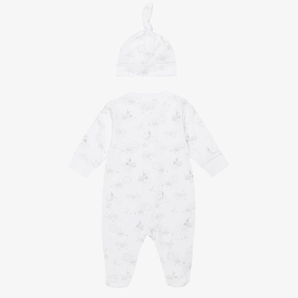 Kissy Kissy-White Pima Cotton Nightfall Babysuit Set | Childrensalon Outlet