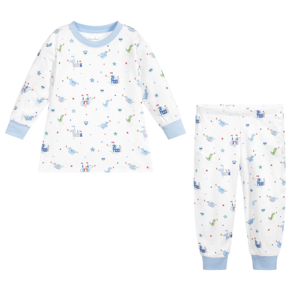 Kissy Kissy-White Pima Cotton Pyjamas | Childrensalon Outlet