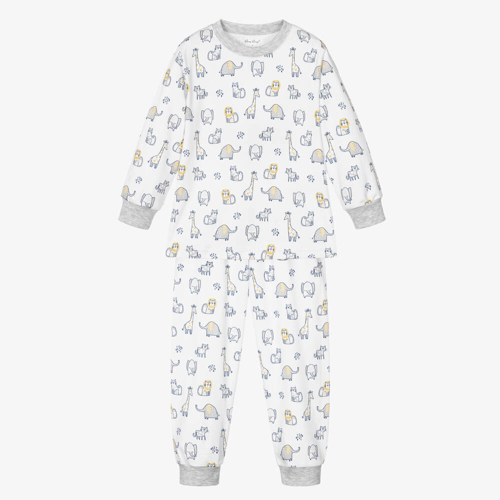 Kissy Kissy-White Pima Cotton Pyjamas | Childrensalon Outlet