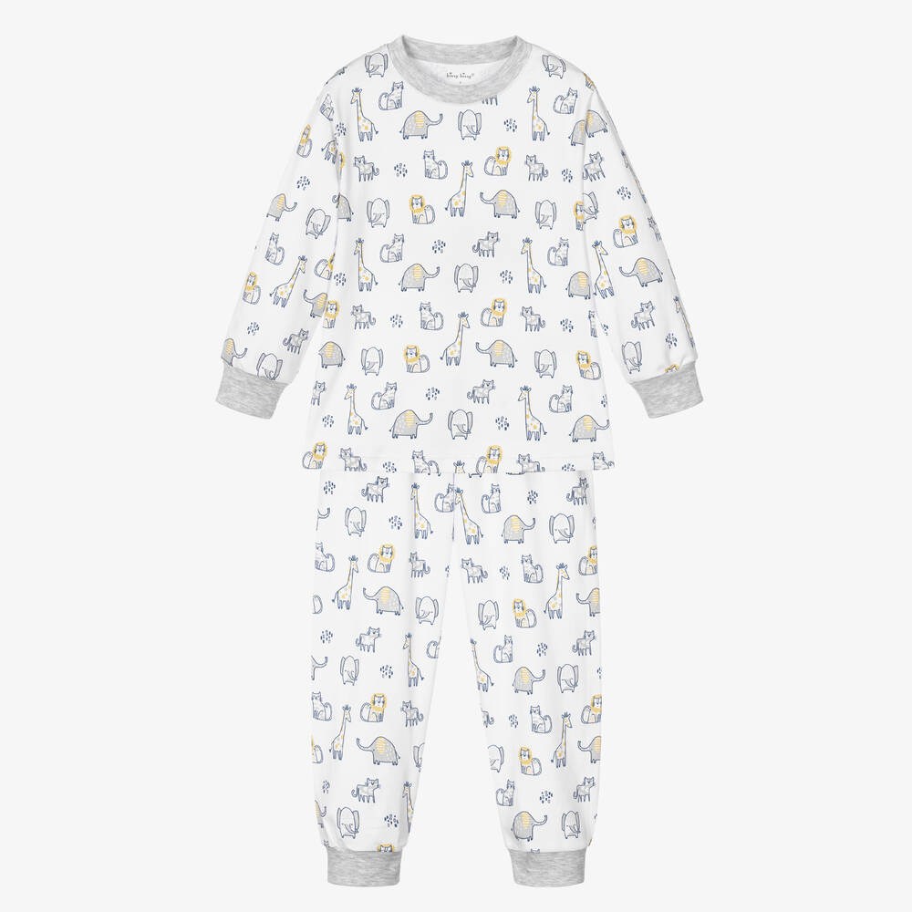 Kissy Kissy - White Pima Cotton Pyjamas | Childrensalon