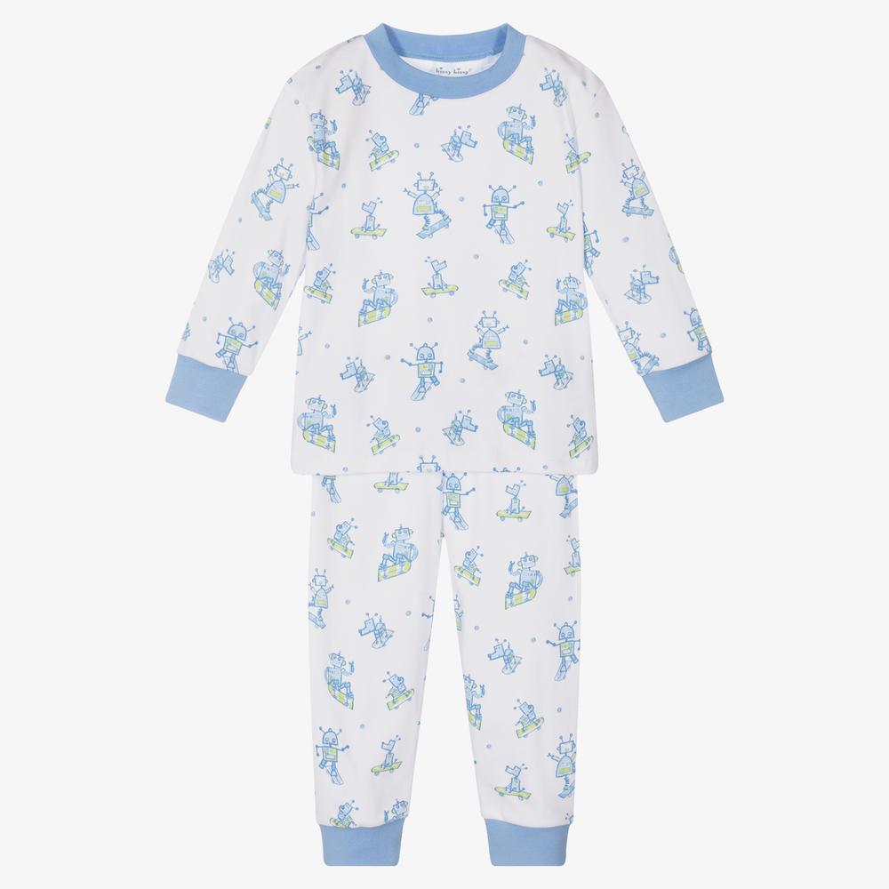 Kissy Kissy - Pyjama Pima blanc Robot | Childrensalon