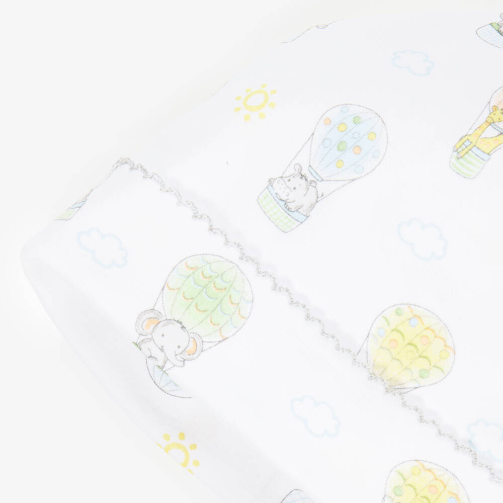Kissy Kissy-White Pima Cotton Sky-High Adventures Layette Hat | Childrensalon Outlet