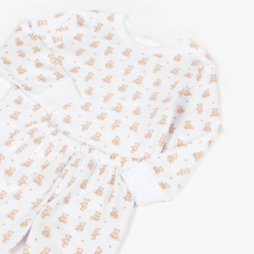Kissy Kissy-Кремовый комплект пижамы из пима-хлопка с мишкой для малышей | Childrensalon Outlet