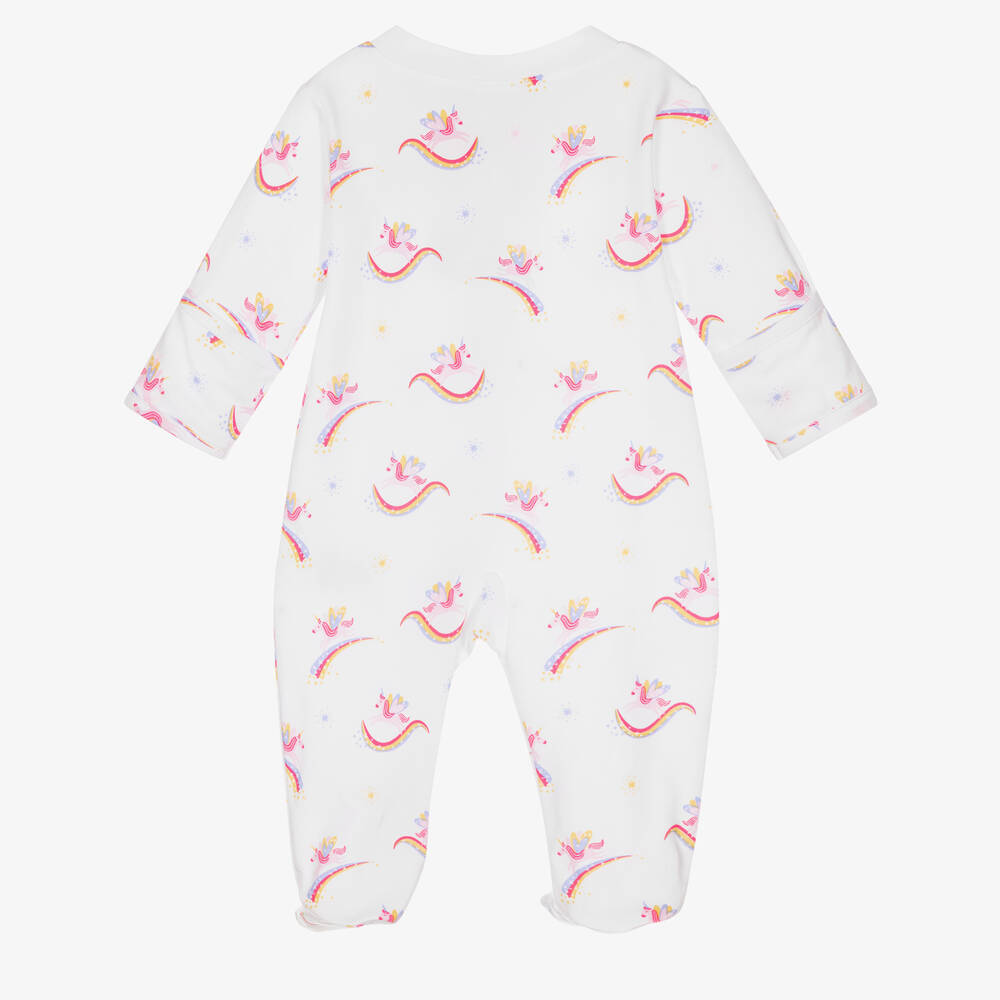 Kissy Kissy-أفرول بيبي غرو قطن بيما لون أبيض للمولودات | Childrensalon Outlet