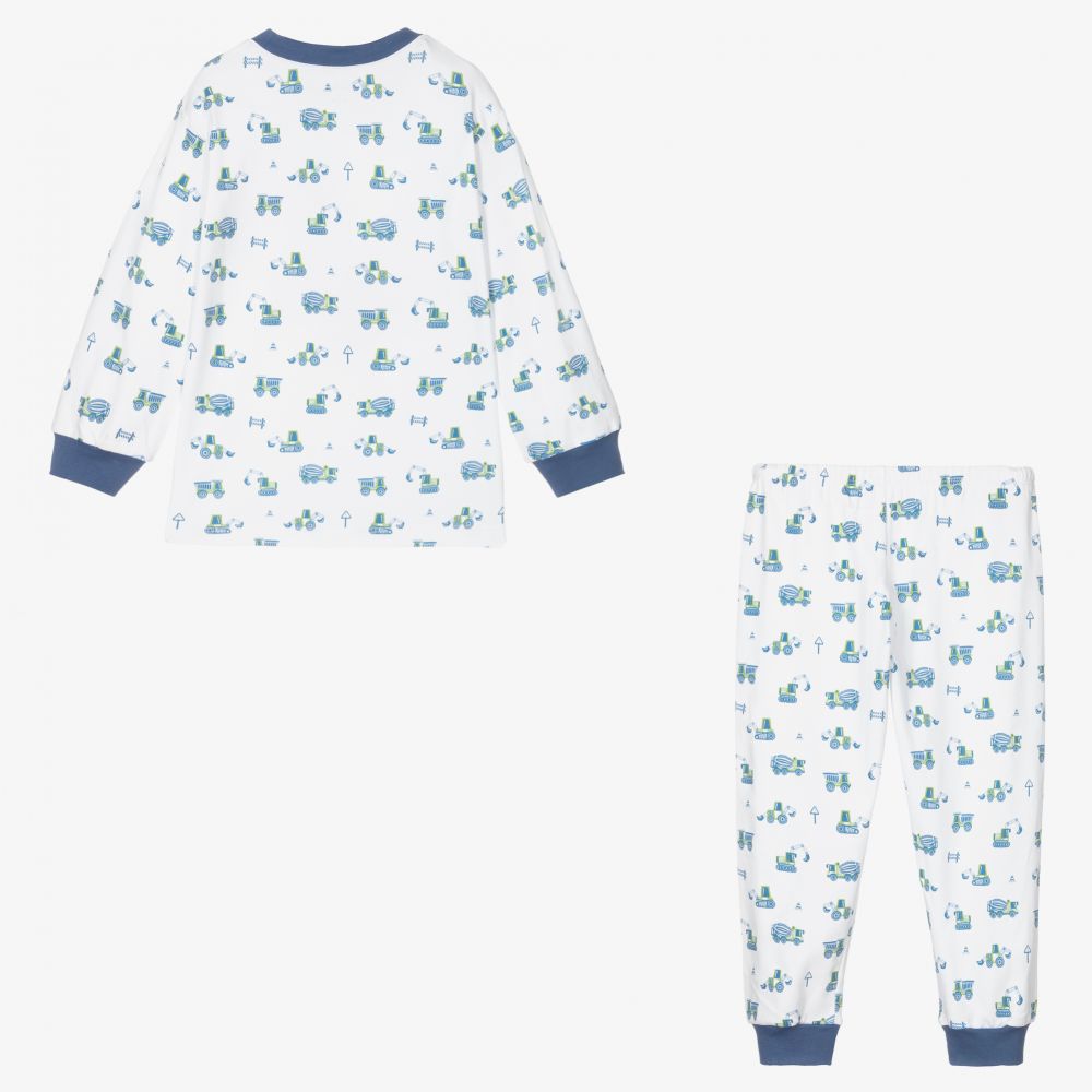 Kissy Kissy-White Pima Digger Pyjamas | Childrensalon Outlet