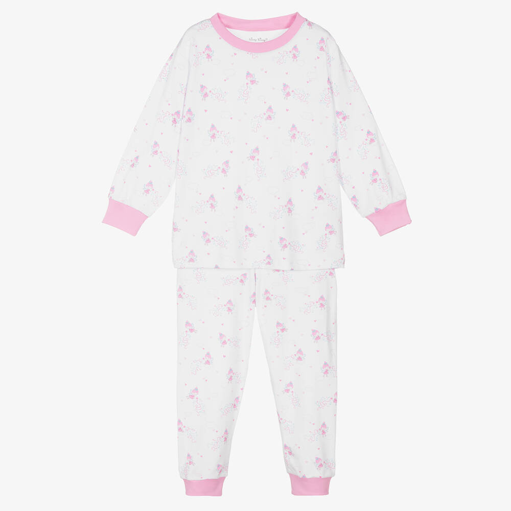 Kissy Kissy - White Pima Pixie Pyjamas | Childrensalon