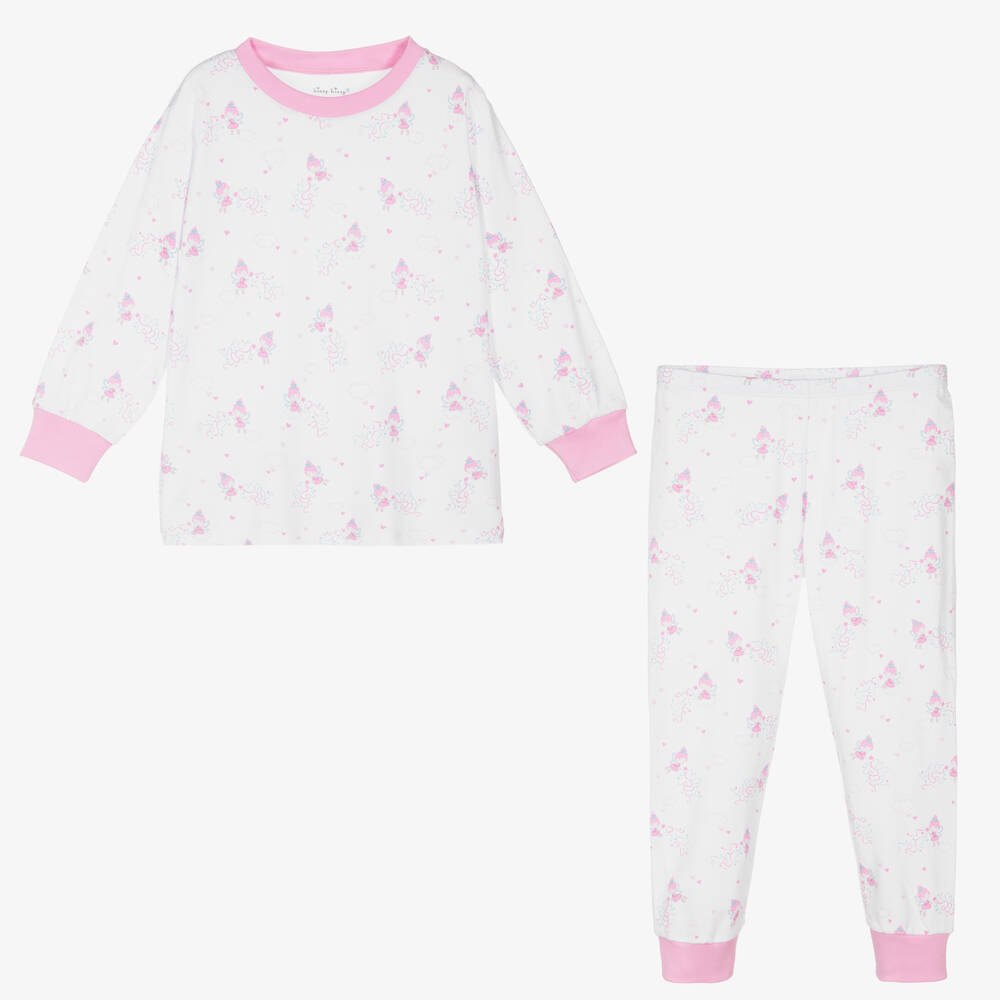 Kissy Kissy-White Pima Pixie Pyjamas | Childrensalon Outlet