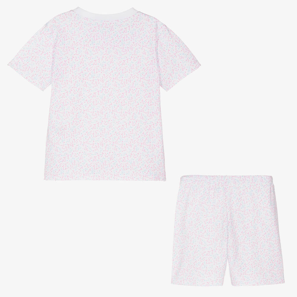 كيسي كيسي-بيجاما قطن بيما لون أبيض للبنات | Childrensalon Outlet