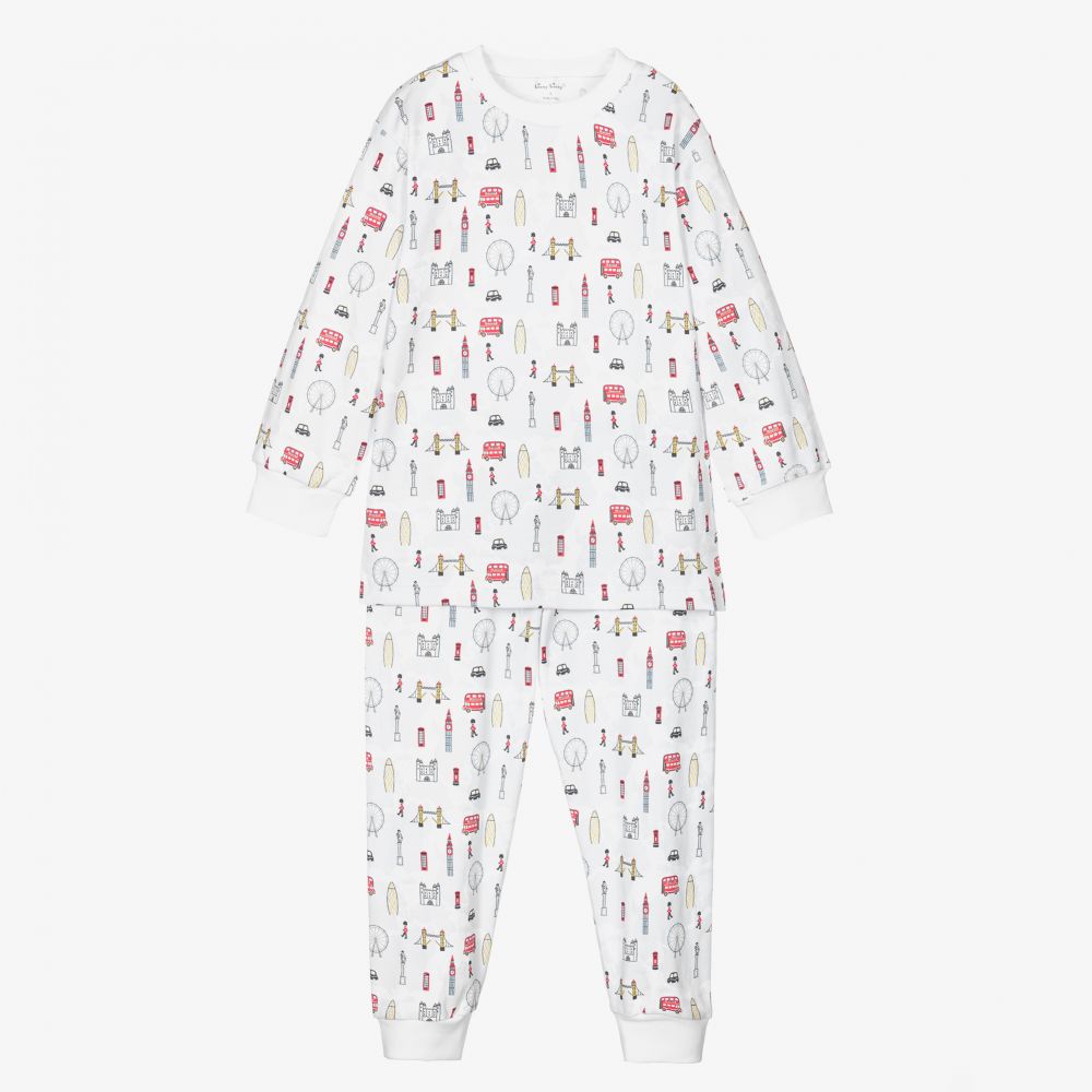 Kissy Kissy-White Pima Town Pyjamas | Childrensalon Outlet