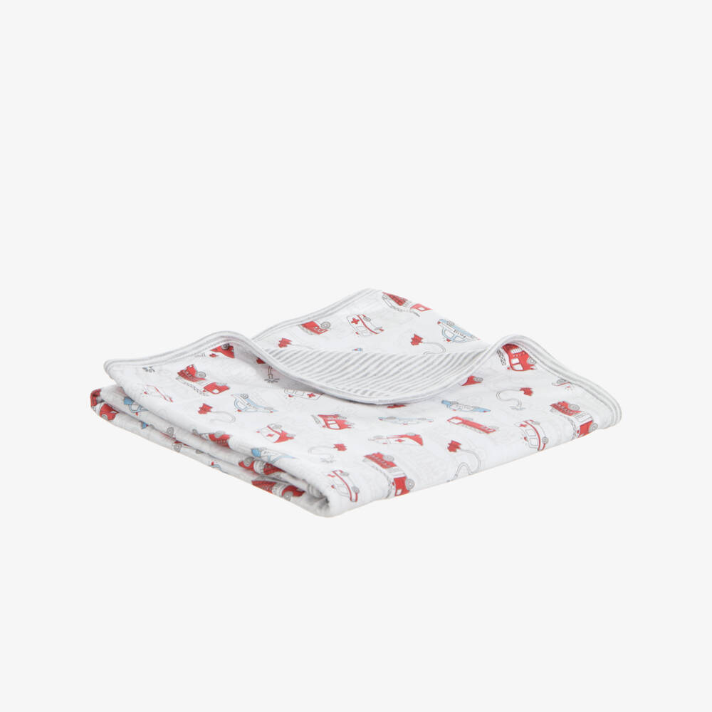 Kissy Kissy-White Police Blanket (74cm) | Childrensalon Outlet